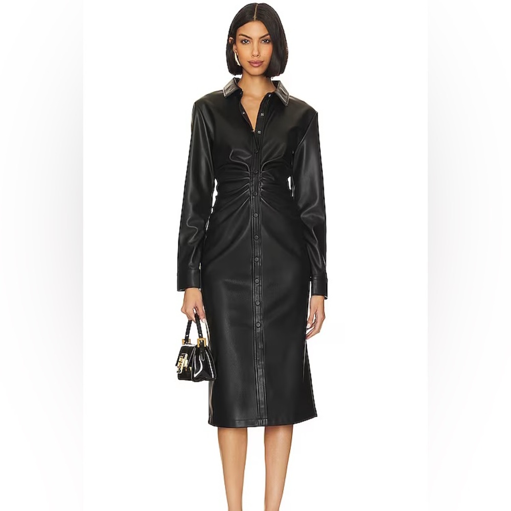 NWT Steve Madden Faux Leather Midi Dress